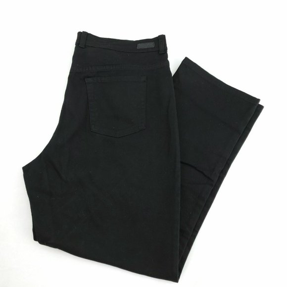 Gloria Vanderbilt Womens Black Retro Regular Fit Denim Straight Jeans Size 16 - Picture 2 of 14
